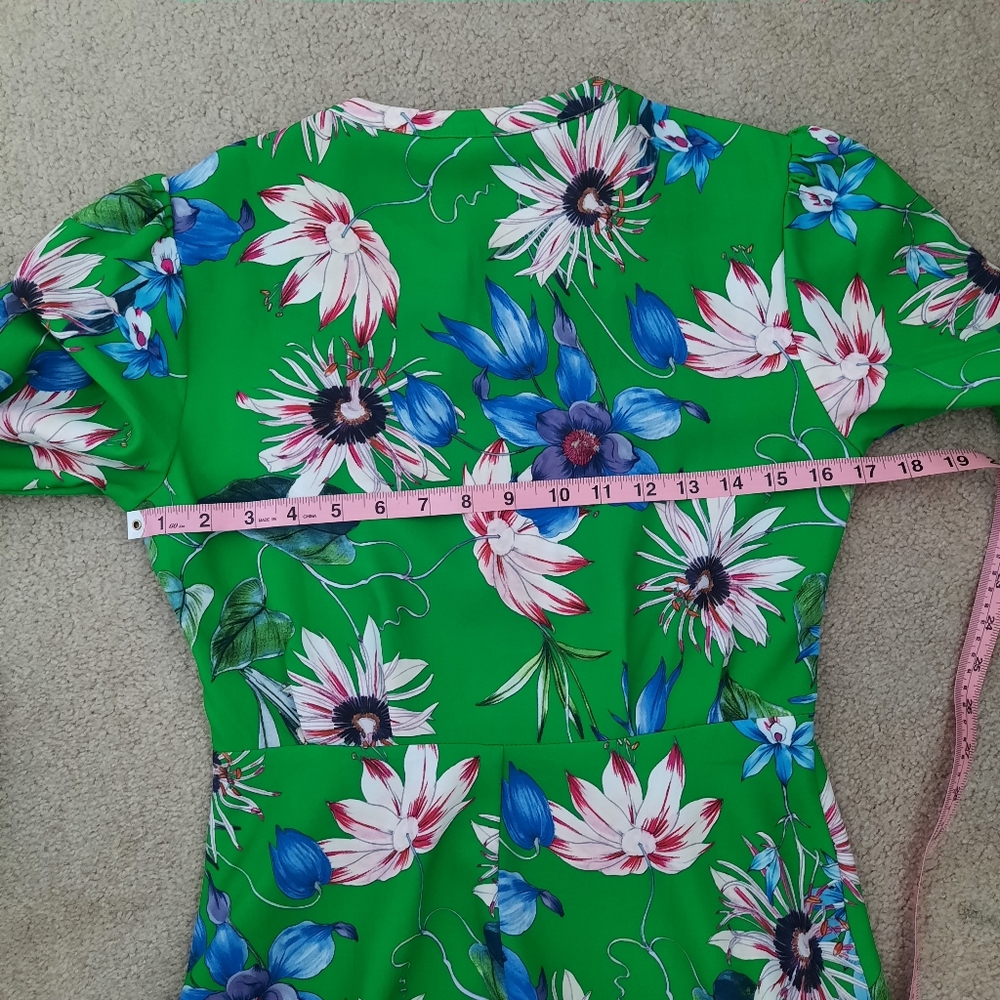 H&M Fit and Flare Vibrant Floral Midi Dress, Size 6 - Picture 6 of 10